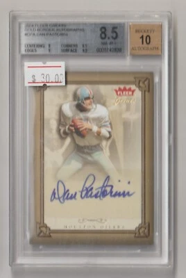 2004 Fleer Greats Dan Pastorini #GBA-DP Auto Beckett 8.5 Oilers QB - Image 1 of 2