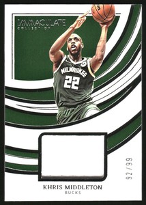 2021-22 Immaculate Collection Remarkable Jerseys #22 Khris Middleton /99