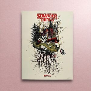 2017 Stranger Things 18”x24” ScreenPrint Poster Signed By Marie Bergeron #24/65
