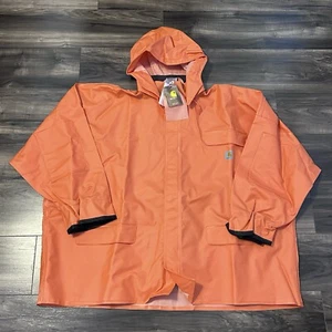 CARHARTT Surrey Hooded Rain Coat Jacket Orange Style 100100-800 Men's 4XL New! - Picture 1 of 9