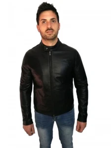 GIACCA UOMO IN PELLE, MOD: GIUBBINO IN PELLE FODERATO - 302 MOD: DUBLIN-NERO - Imagen 1 de 5