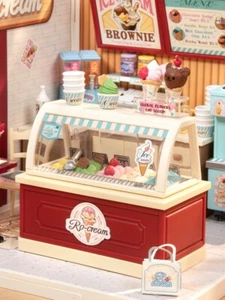 Rolife Super Creator 3D Ice Cream Shop LED Dollhouse DIY Puzzle Kit Adult Gift - Picture 1 of 44