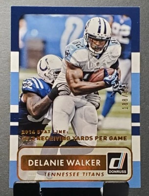 2015 Donruss #127 Delaine Walker TITANS Stat Line (188/593) football card🏈NM/MT - Image 1 of 3