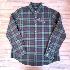 Polo Ralph Lauren Men’s Slim-Fit Blackwatch Plaid Oxford Shirt Size 2XL NWT - Picture 1 of 12