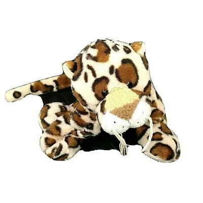 Ganz Webkinz Leopard Wild Cat Plush Stuffed Animal Tan Brown 9 inch Laying Toy   - Image 1 of 4