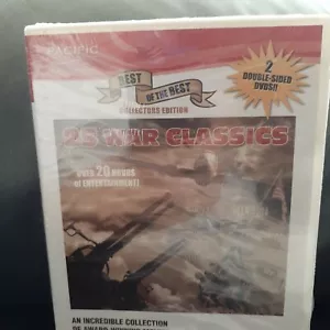 25 War Classics DVD-2 DOUBLE SIDED DISKS "COLLECTORS EDITION" NEW & SEALED - Picture 1 of 4