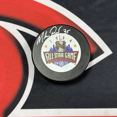 Mike Richter New York Rangers AUTO Signed  Puck Steiner CX - Image 1 of 3