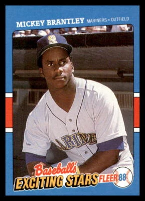 1988 Fleer Exciting Stars #5 Mickey Brantley Seattle Mariners - Image 1 of 2