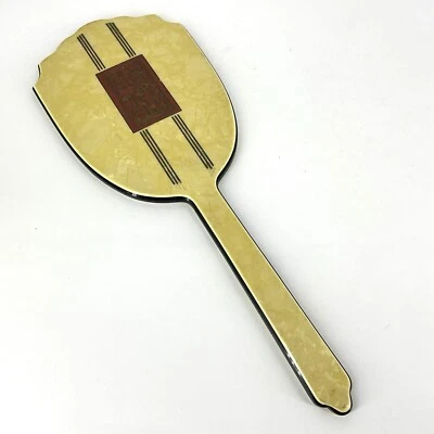 Vintage Art Deco Vanity Boudoir Hand Held Mirror Celluloid 12 3/4” - Image 1 of 4