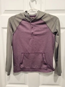 REI Purple Gray Hoodie Youth M 10-12 Pullover Lightweight Outdoor Active Kids - Picture 1 of 3