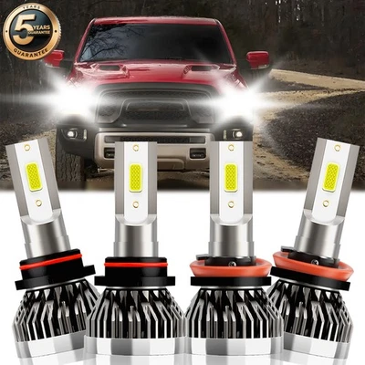 For Ram 5500 2011-2022 White 10000lm Combo LED Headlight Kit Bulb High Low Beam Foto 1 de 4