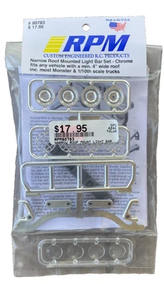 RPM RPM80783 Narrow Roof Mounted Light Bar Set (Chrome) - Image 1 of 2