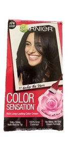 Garnier Hair Color Sensation Color Cream 1.1 Under The Stars Natural Blue Black - Picture 1 of 5