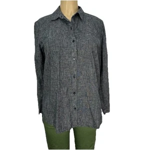 Eileen Fisher Bio Baumwolle Langarm Tunika Shirt Damen Größe XS Freizeit Oberteil - Bild 1 von 15