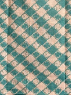 "Saco de harina vintage tela patrón trébol azul años 30 40 antiguo 27"" x 44""" Foto 1 de 4