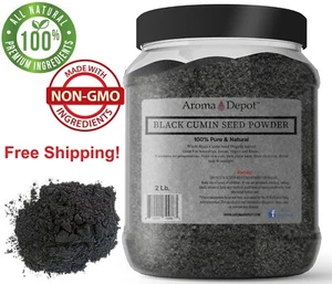 2lb GROUND Black Cumin Seed Powder Raw Nigella Sativa Comino Negro JAR - Picture 1 of 4