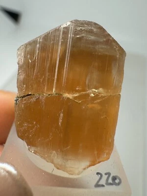 SKAPOLITH mit Hämatit , Kristall (6.8gr) Yellow Scapolite Crystal, Tanzania - Bild 1 von 4