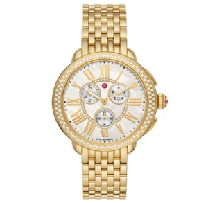 MICHELE Serein Chronograph Diamanten Vergoldet Stahl Damenuhr MWW21A000070 - Bild 1 von 4