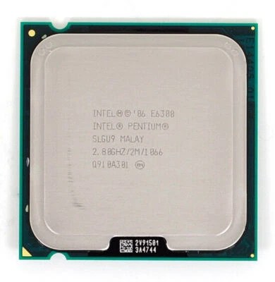 Intel Pentium Dual-Core E6300 SLGU9 CPU 800/2.8 GHz Socket 775  CPU Processor - Image 1 of 4