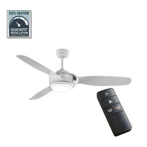 Home Decorators Sedgewood 60 in White Color Changing LED Matte White Ceiling Fan - Picture 1 of 14
