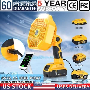 Portable Workshop Jobsite Fan For Dewalt 20V MAX Li-Ion Battery DCB204 Cordless - Picture 1 of 11