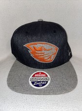 Oregon State Beavers Logo OSU Hat Cap Snapback Adjustable Grey Flatbill 2 Tone