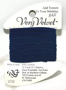 Rainbow Gallery Very Velvet nylon 10 yards V230 navy - Picture 1 of 1