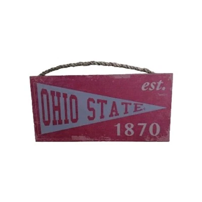 Vintage Ohio State University Pennant Wood Sign - Image 1 of 4