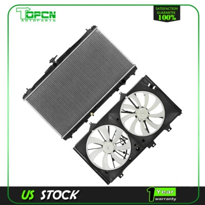 Radiator and Cooling Fan Assembly For 2013 2014 2015 2016 2017 Lexus ES350 - Image 1 of 4