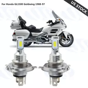 For Honda GL1500 Goldwing 1988-1997 LED Headlight Bulbs Replace 34901-MN5-003 US - Picture 1 of 12