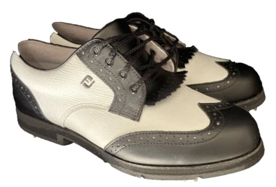 Zapatos de golf FootJoy Soft Joy Terrain 6M negros/blancos - Usados, ¡excelente estado! Foto 1 de 4