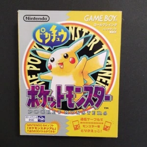 Pokemon Yellow Pikachu Nintendo Pocket Monsters GameBoy GB Japan Tested with box - Picture 1 of 11