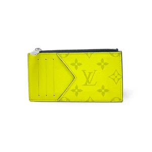 LOUIS VUITTON Neon Coin Card Holder - Vibrant Accessory for Coins & Cards - Picture 1 of 5
