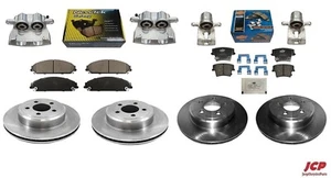 Set Dischi Freno Ant. e Post. + Ceramica Pastiglie + 4 Ganasce per Dodge - Picture 1 of 2