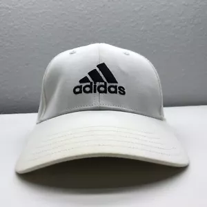 Adidas Relaxed Fit Baseball Cap White Black Logo Womens OSFW 2E5001 - Picture 1 of 15