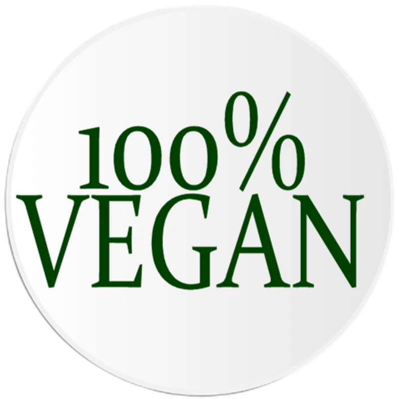 100%纯素-圆形贴纸贴花3英寸 — 第 1/1 张图片