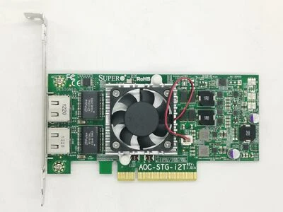 Supermicro AOC-STG-i2T REV 1.0 Dual Port 10GbE Ethernet PCI-E Adapter - Image 1 of 4