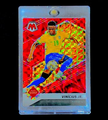 VINICIUS JR. RED GOLD EXPLOSIVE REFRACTOR HOLO Mosaic Prizm Vini Non Auto BRAZIL - Image 1 of 4