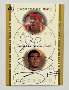 Jamal Crawford/DeShawn Stevenson 2000-01 SP Authentic Sign Times Dual RC AUTO - Picture 1 of 2