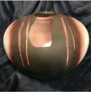 Tony Evans (1942-2009) MCM Ltd Ed Raku Pottery Centerpiece Bowl •Signed & # 14” - Picture 1 of 12