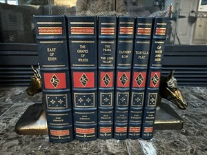 Easton Press John Steinbeck LEATHER Collectors Edition Gold Gilded set of 6 Book - Imagen 1 de 10
