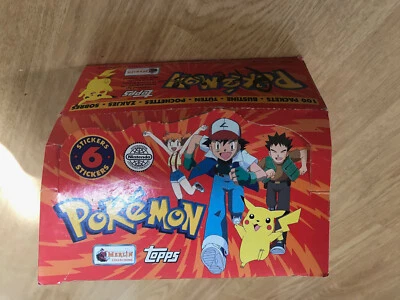 Boîte VIDE pour booters sticker Pokemon Merlin collection - Topps Série 1 - 1999 - Photo 1/3