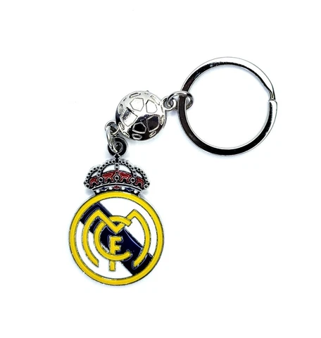 Real Madrid Soccer Team Metal Logo Pendant Keychain Llavero Keyring for Fans Cover