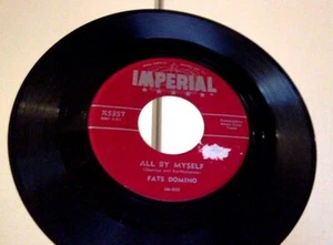 EX 1956 FATS DOMINO 45 single ALL BY MYSELF Troubles Of My Own X5357 red Jukebox - Picture 1 of 2