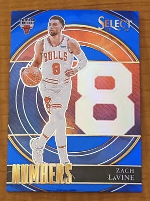 Zach Lavine 2021-22 Panini Select Numbers Blue Prizm No. 39 Chicago Bulls NBA  - Image 1 of 2