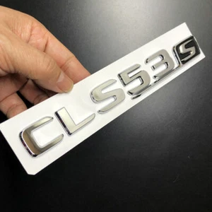 1Set CLS53S Chrome Black S Car Rear Trunk Lid Sticker Emblem For Mercedes-Benz - Picture 1 of 12