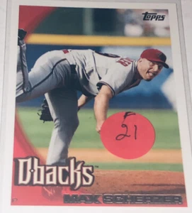 2010 Topps Max Scherzer Baseball Card #215 Arizona Diamondbacks F21 - Picture 1 of 4