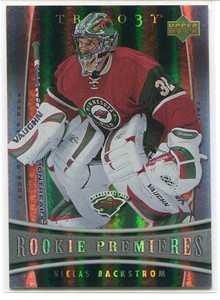 2006-07 Upper Deck Trilogy 1212 Niklas Backstrom Rookie 668/999