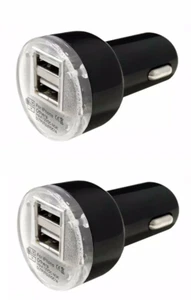 2x Universal USB Car Charger Adapter 2.1A For iPhone5 6 7 SE SE2(2020 Model) LG  - Picture 1 of 3