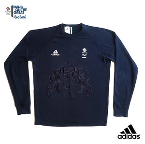 ADIDAS TEAM GB RIO OLYMPICS ATHLET COLLEGE OF ARMS GOLFPULLOVER Größe 42/44 - Bild 1 von 7